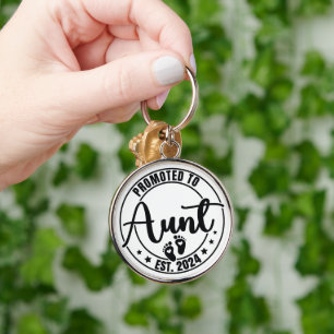 Promoted To Aunt 2024 Soon To Be Aunt Announcement Key Ring