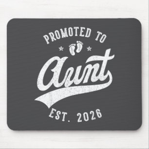 Promoted To Aunt 2026 Baby Announcement Family Mat Mouse Mat