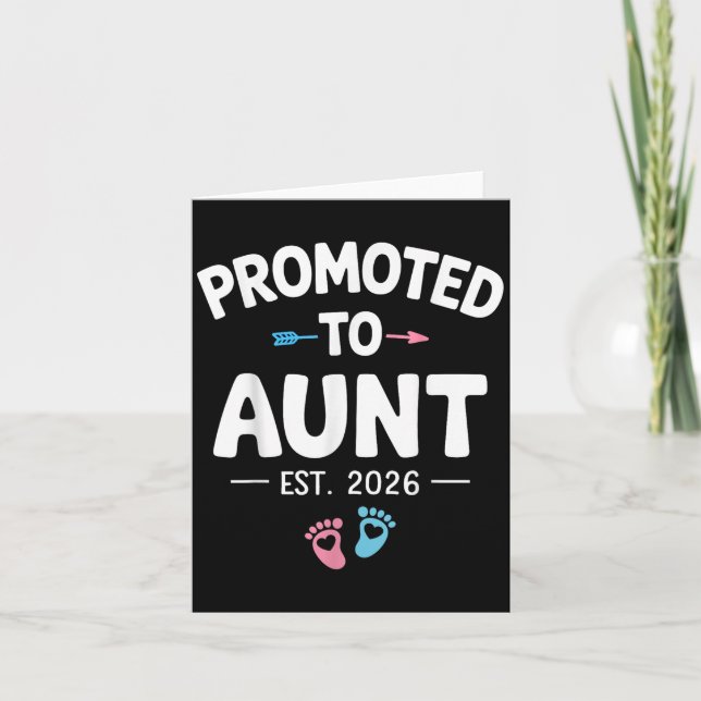 Promoted To Aunt 2026  Card (Front)