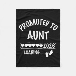 Promoted to Aunt 2026 New Parent Mummy Daddy Fleece Blanket