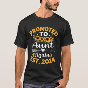 Promoted To Aunt Again 2024 Mother'S Day T-Shirt