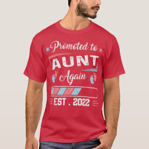 Promoted To Aunt Again Est 2022 Pregnancy Announce T-Shirt