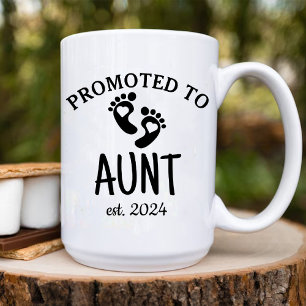 Promoted to Aunt / Birth announcement Chic heart Coffee Mug
