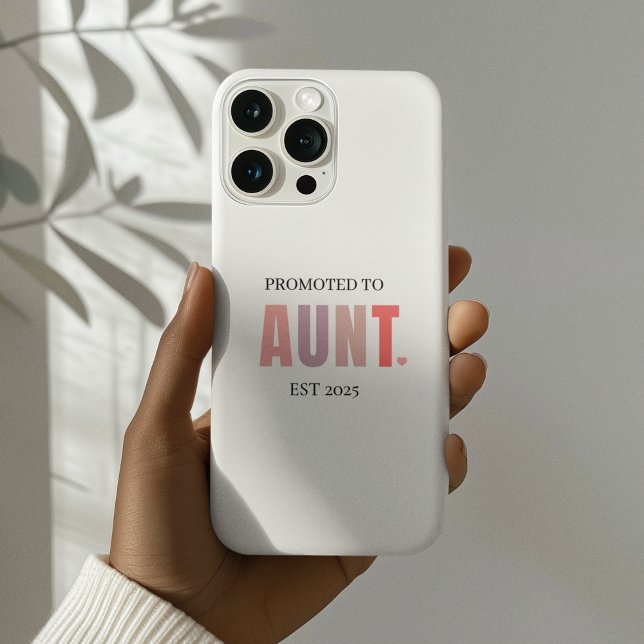 Promoted to Aunt EST 2025 with Heart Case-Mate iPhone Case (Creator Uploaded)