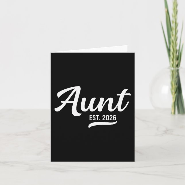 Promoted To Aunt Est. 2026 Auntie 2026 Loading New Card (Front)