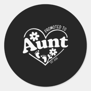 Promoted To Aunt Est. 2026 New Aunti Pregnancy Ann Classic Round Sticker