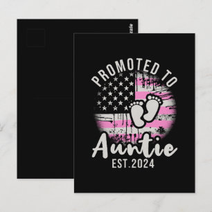 Promoted to Auntie 2024 Postcard