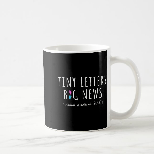 Promoted To Auntie 2026 Baby Announcement First Ti Coffee Mug (Right)