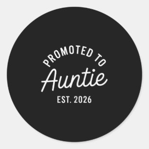 Promoted To Auntie 2026 Classic Round Sticker