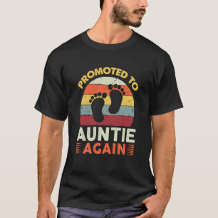 Promoted To Auntie Again Vintage Leveling Up To Au T-Shirt