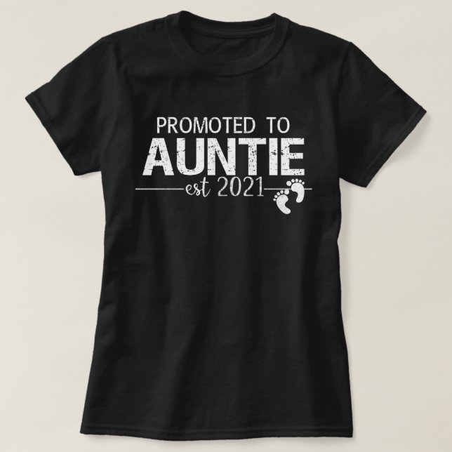 promoted to auntie est 2021 T-Shirt (Design Front)