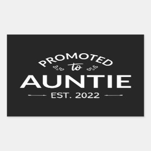 Promoted To Auntie Est. 2022 II Rectangular Sticker