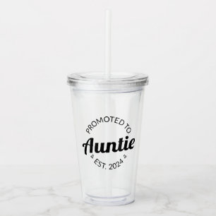 Promoted To Auntie Est. 2024 I Acrylic Tumbler
