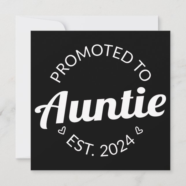 Promoted To Auntie Est. 2024 I Announcement (Front)