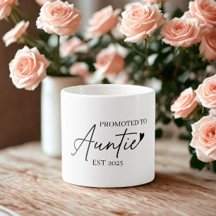 Promoted to Auntie EST 2025    First-Time Auntie Espresso Cup