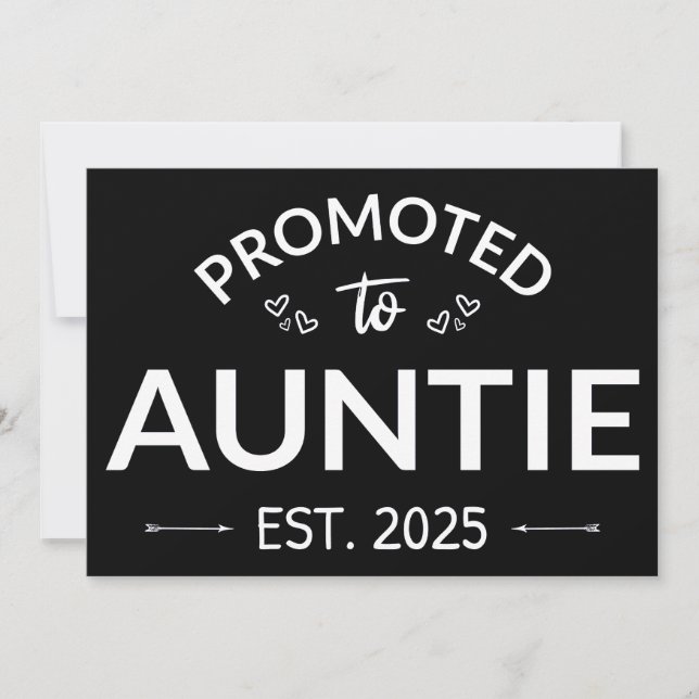 Promoted To Auntie Est. 2025 II Announcement (Front)