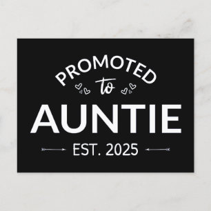 Promoted To Auntie Est. 2025 II Postcard