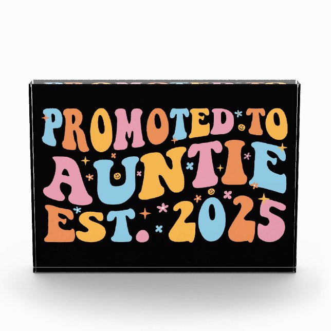 Promoted To Auntie Est. 2025 III Photo Block (Front)
