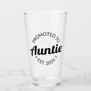 Promoted To Auntie Est. 2026 I Glass