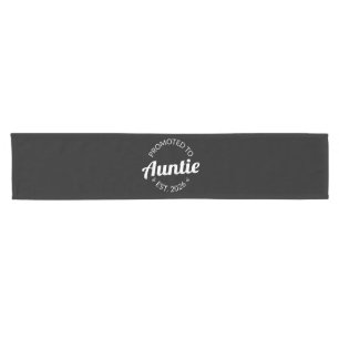 Promoted To Auntie Est. 2026 I Short Table Runner