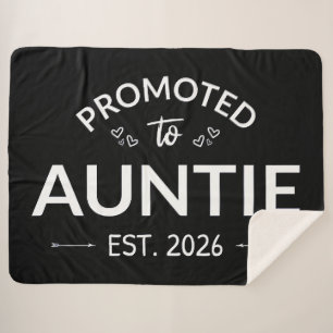 Promoted To Auntie Est. 2026 II Sherpa Blanket
