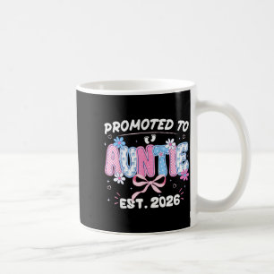 Promoted to Auntie Est 2026 New Aunt Pregnancy Coffee Mug