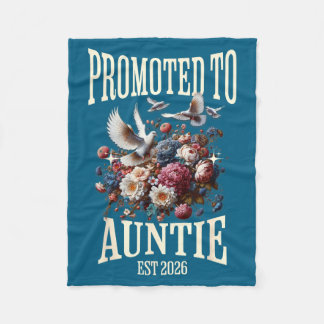 Promoted to auntie est 2026 pregnancy reveal new fleece blanket