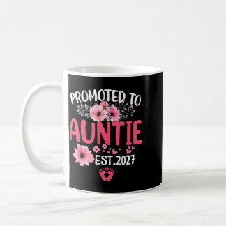 Promoted To Auntie Est 2027 Auntie To Be 1st Time Coffee Mug