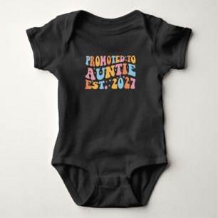 Promoted To Auntie Est 2027 New Aunt Baby Bodysuit