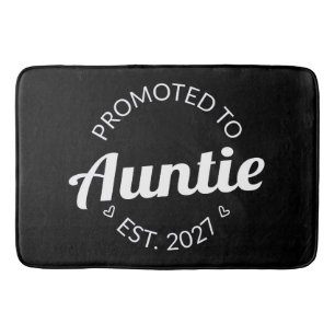 Promoted To Auntie Est 2027 New Aunt I Bath Mat