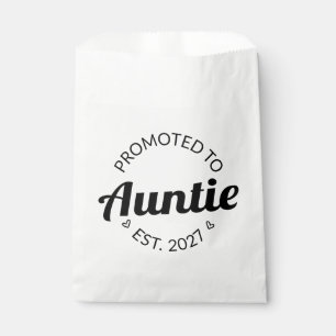 Promoted To Auntie Est 2027 New Aunt I Favour Bags