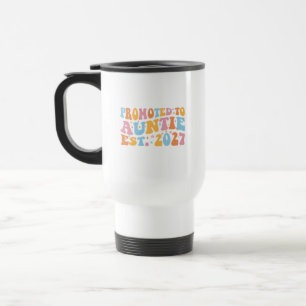 Promoted To Auntie Est 2027 New Aunt Travel Mug