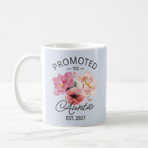 Promoted To Auntie Est 2027 New Aunt VI Coffee Mug