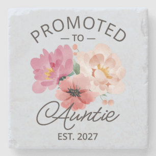 Promoted To Auntie Est 2027 New Aunt VI Stone Coaster
