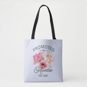 Promoted To Auntie Est 2027 New Aunt VI Tote Bag