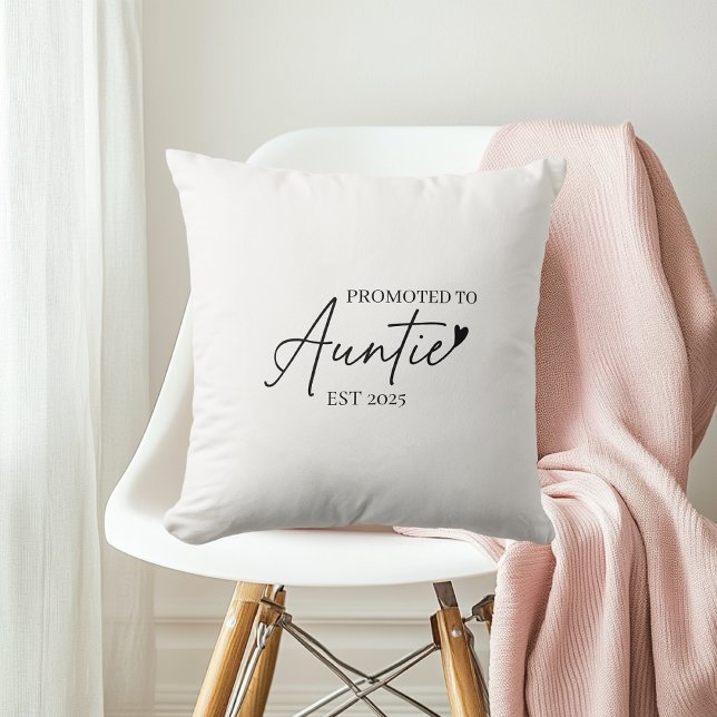 Promoted to Auntie EST | New Auntie Gift Cushion (Creator Uploaded)