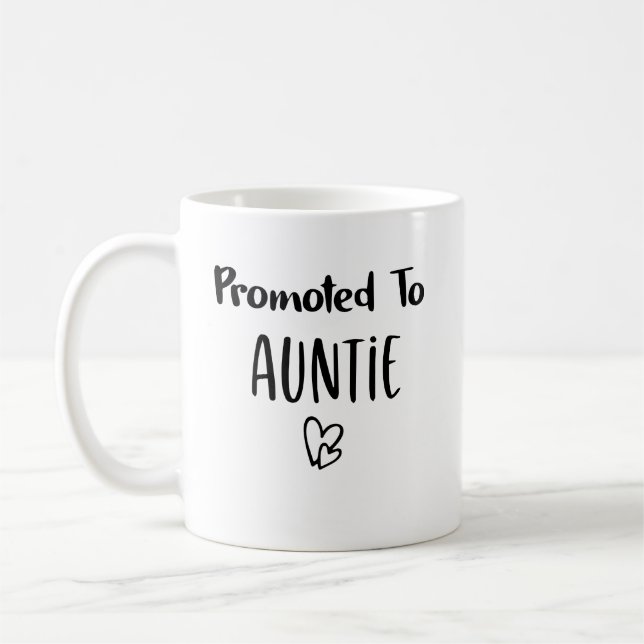 Promoted To Auntie, Gift For Auntie BAE Best Aunt  Coffee Mug (Left)