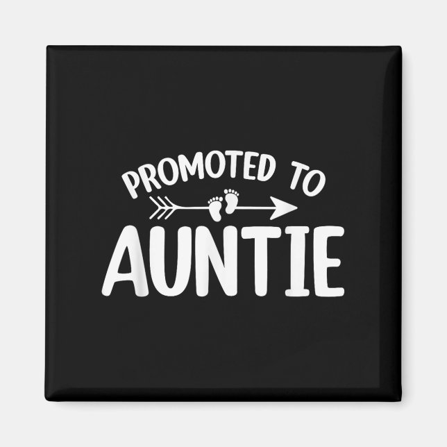 Promoted To Auntie Pregnancy Announcement First Ti Magnet (Front)