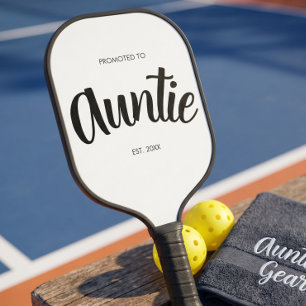 Promoted To Auntie Pregnancy Reveal Aunt Gift Pickleball Paddle