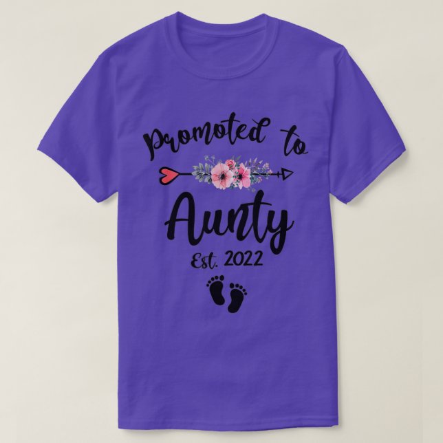 Promoted to Aunty 2022 Mothers Day Pregnancy Women T-Shirt (Design Front)