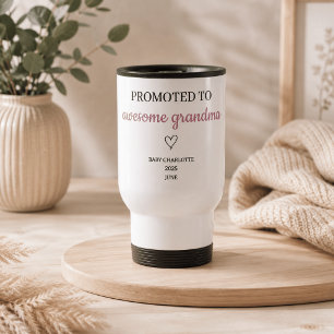 Promoted to Awesome Grandma Personalised Travel Mug