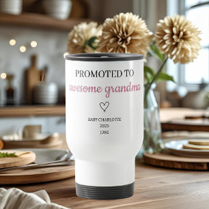 Promoted to Awesome Grandma Personalised Travel Mug