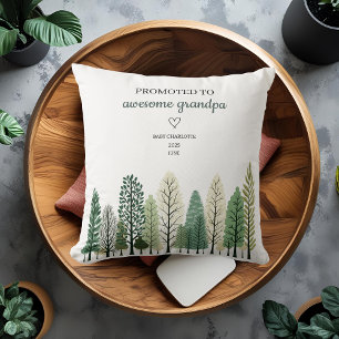 Promoted to Awesome Grandpa Personalized Cushion