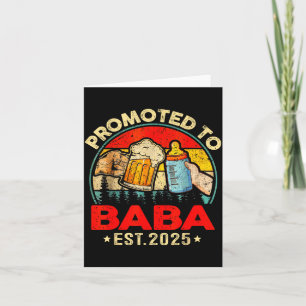 Promoted To Baba Est 2025 Vintage  Card