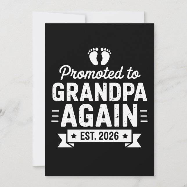 Promoted To Be Grandpa Again Est 2026 Soon Family Announcement (Front)