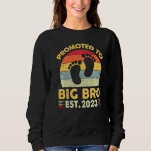 Promoted To Big Bro 2023 I'm Going To Be A Big Bro Sweatshirt