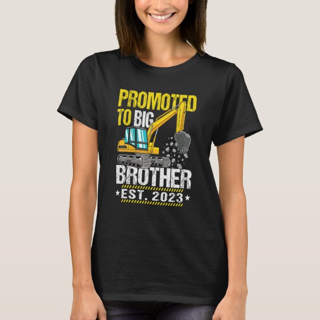 Promoted to Big Bro 2023 Leveled up to Big Brother T-Shirt (Front)