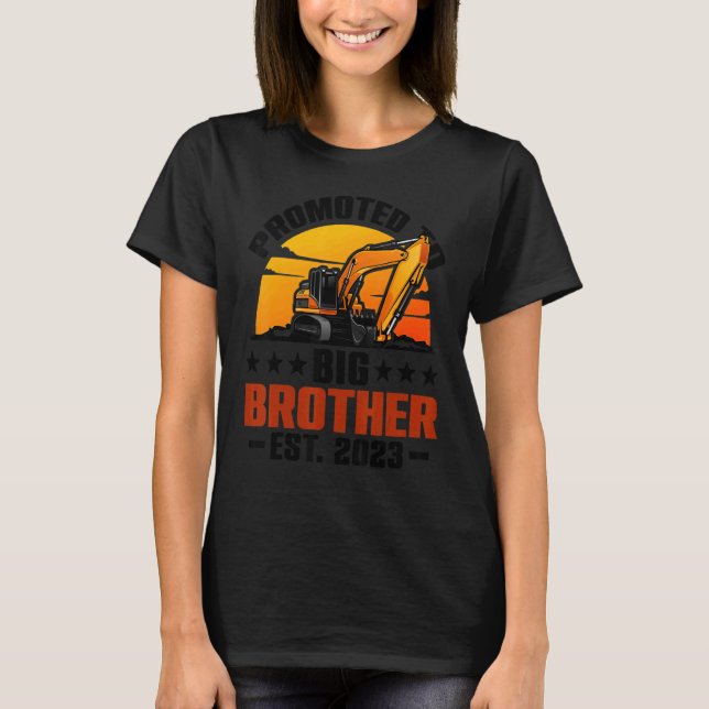 Promoted To Big Bro 2023 Leveled Up To Big Brother T-Shirt (Front)