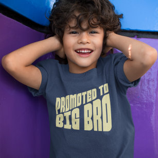 Promoted To Big Bro Announcement Navy T-Shirt