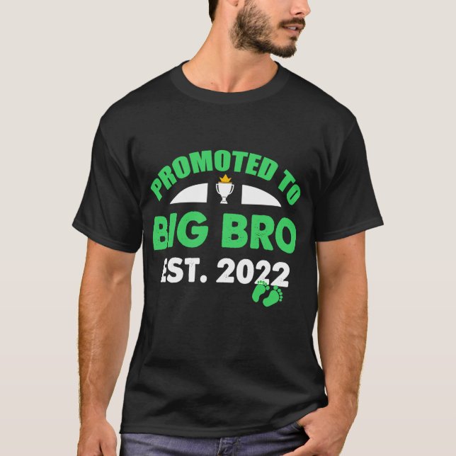 Promoted To Big Bro Est 2022  Future Brother 2022 T-Shirt (Front)